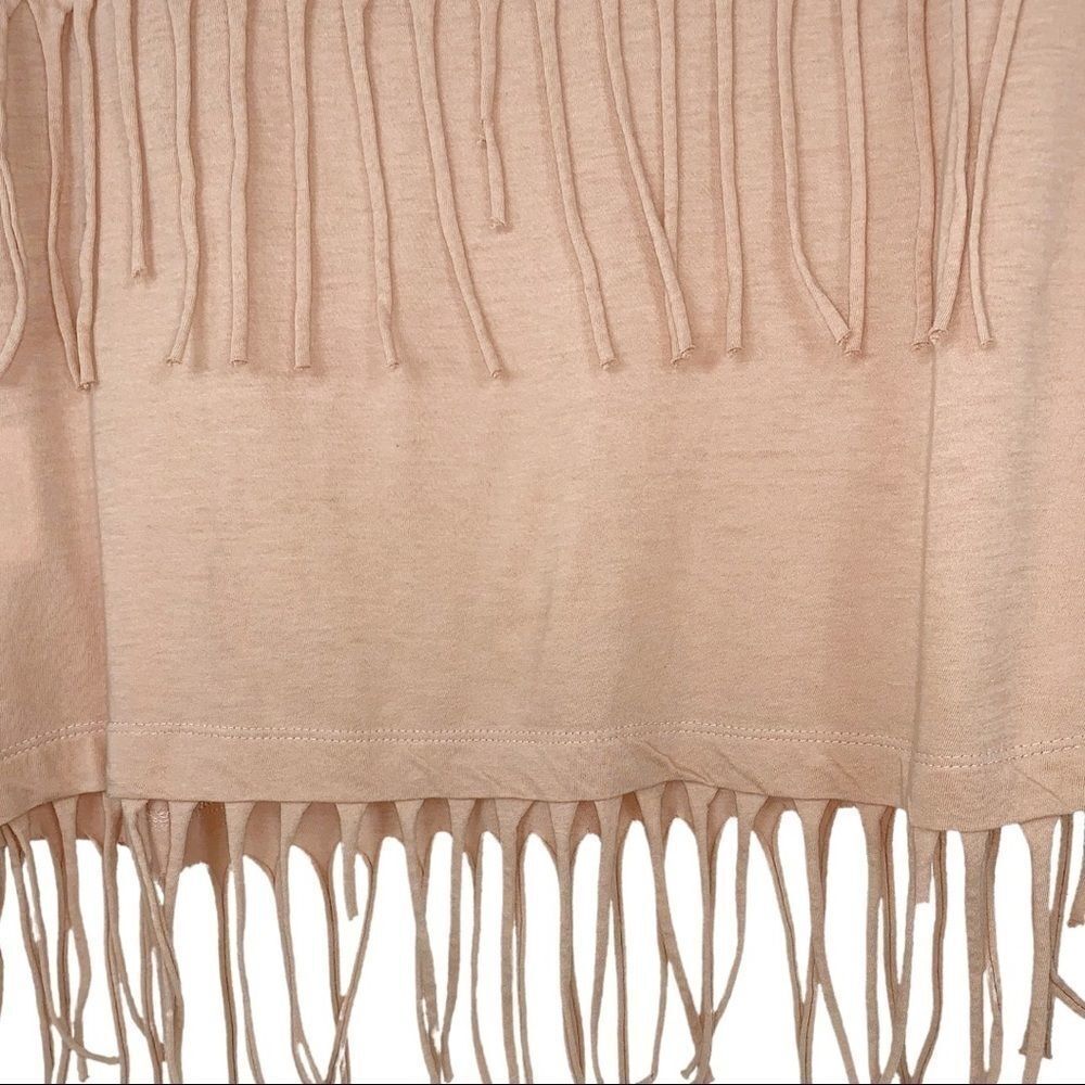 Haute Hippie Oversized Fringe Tee Small - Picture 6 of 10